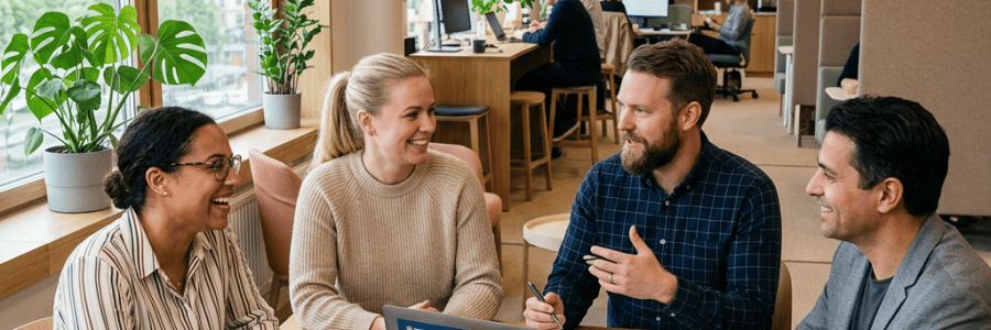 Medarbetare på svenskt kontor